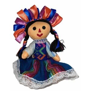 Traditional Authentic Mexican Handmade Maria Rag Doll Folk Art Muñeca
